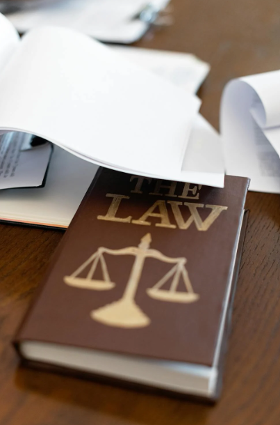A law book and other documents.
