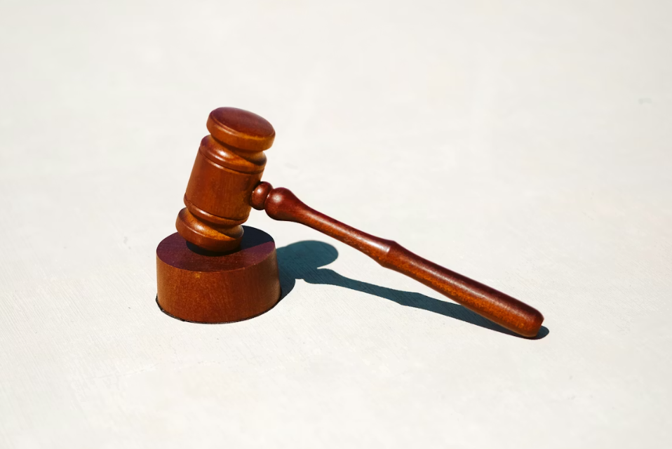 A wooden gavel.