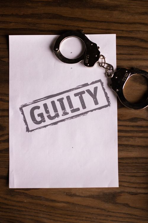 A paper with the word guilty over it.